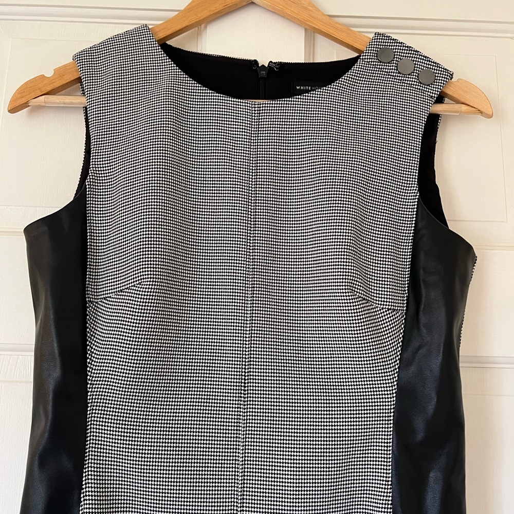 White House Black Market Monochrome Sleeveless Dress